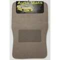 Car Dealer Depot 4 Pc. Carpet Mat Set W/ Heel Pad - Beige 9216